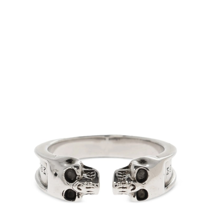 'Thin Twin Skull' ring
