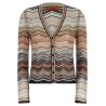 Chevron lamé cardigan