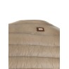Leather strap down jacket