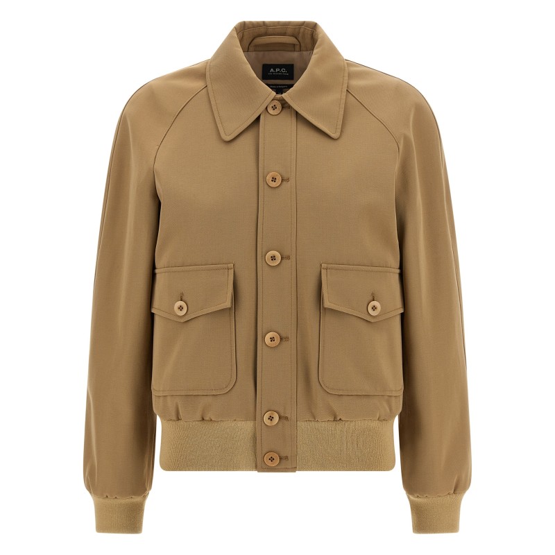 Cotton and wool jacket