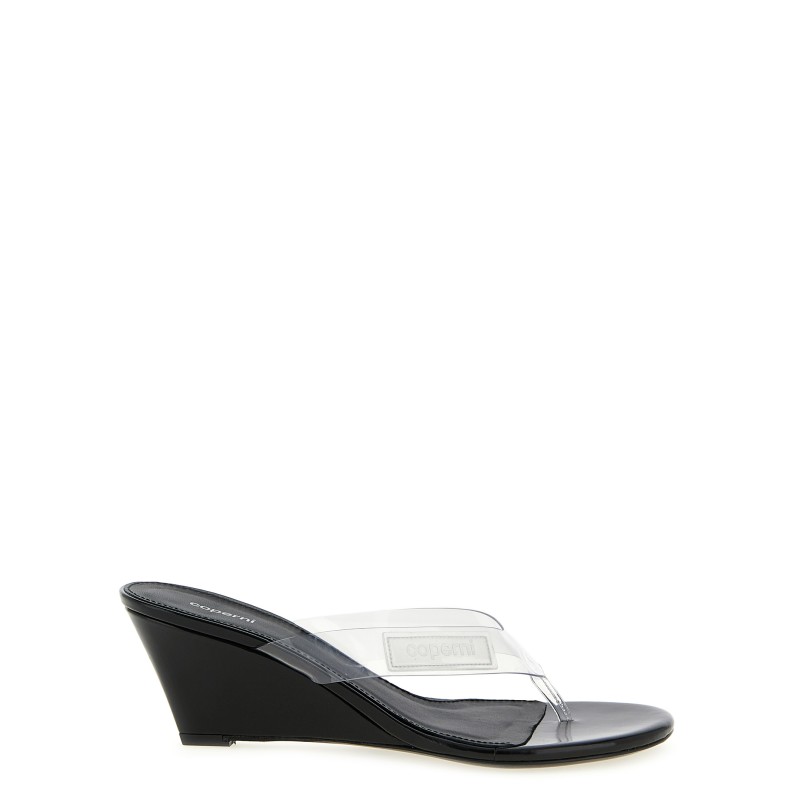 Logo patch sandals
