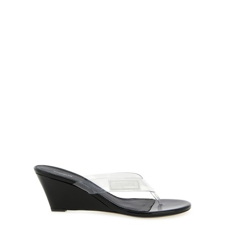 Logo patch sandals