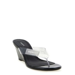 Logo patch sandals