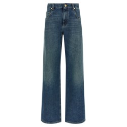 Stonewashed denim jeans