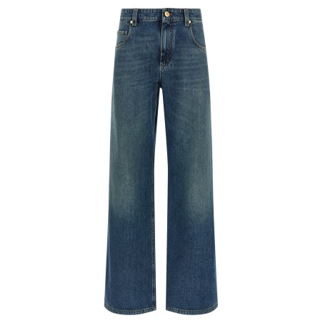 Stonewashed denim jeans