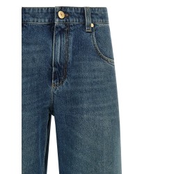 Stonewashed denim jeans