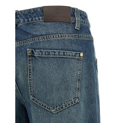 Stonewashed denim jeans