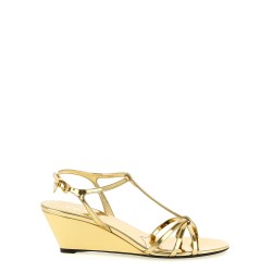 Laminated leather sandals