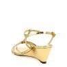 Laminated leather sandals