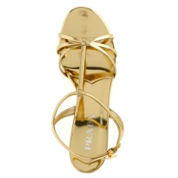 Laminated leather sandals