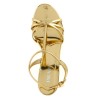 Laminated leather sandals