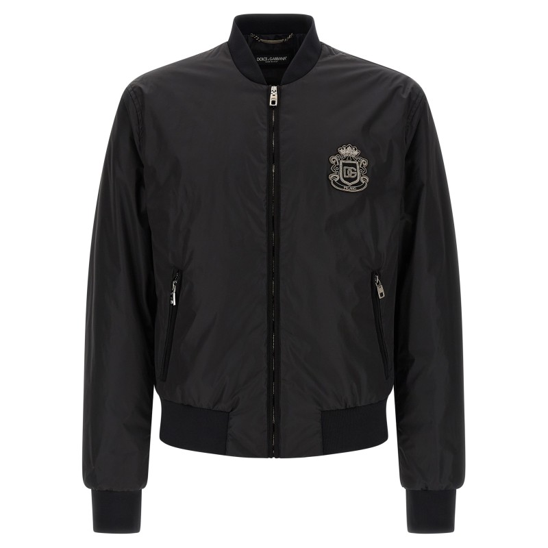 'DG' patch bomber jacket