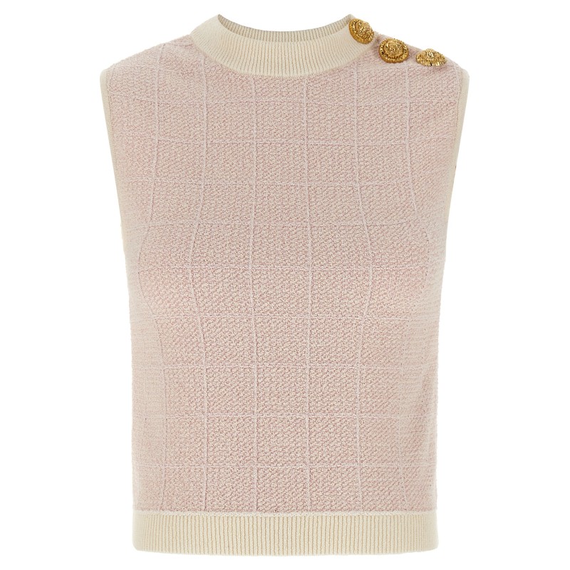'Testa di leone' tweed vest
