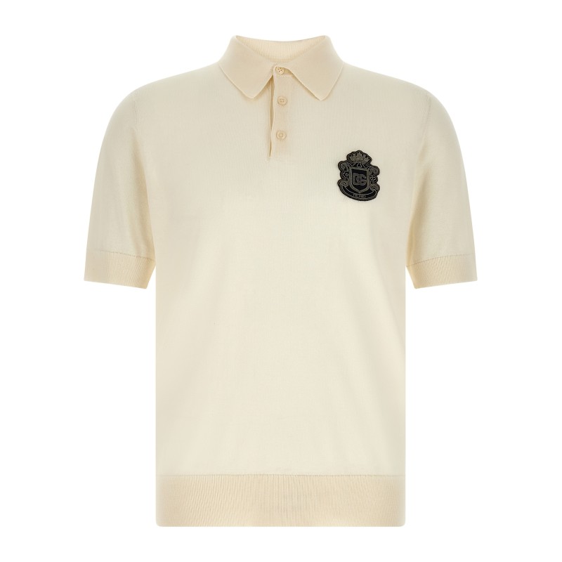 'DG' patch polo shirt