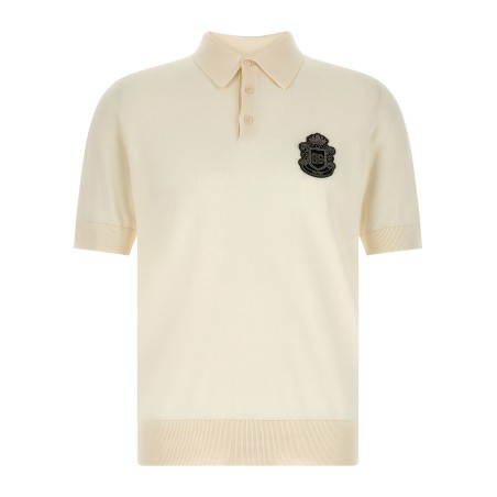 'DG' patch polo shirt