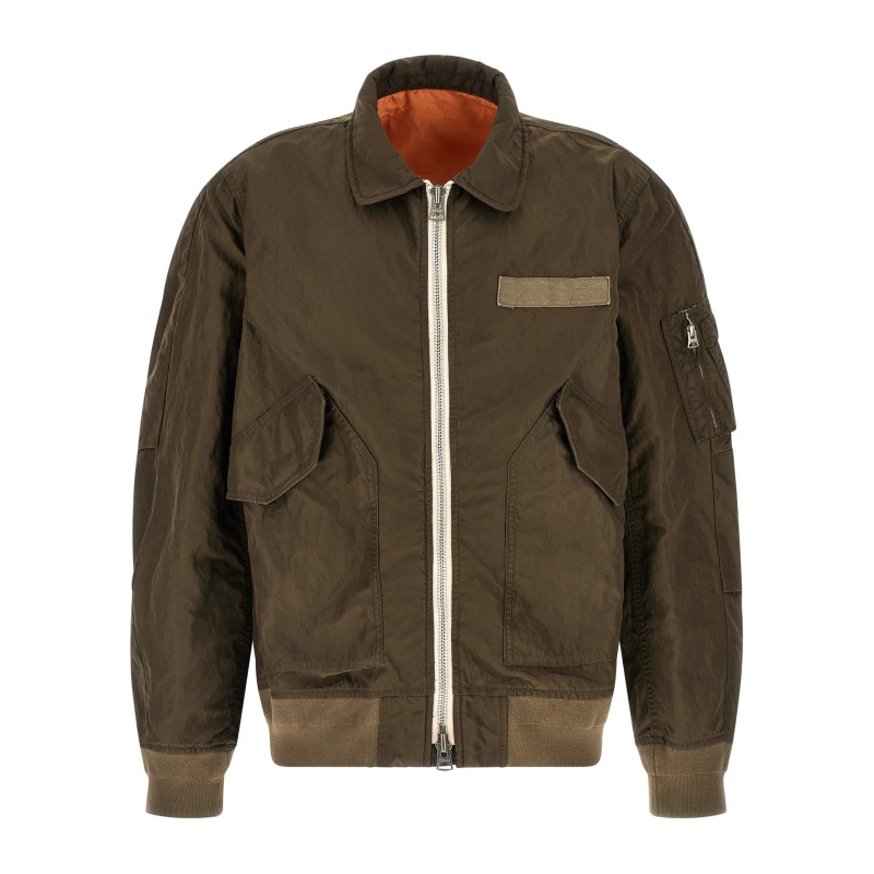 Crumpled nylon jacket