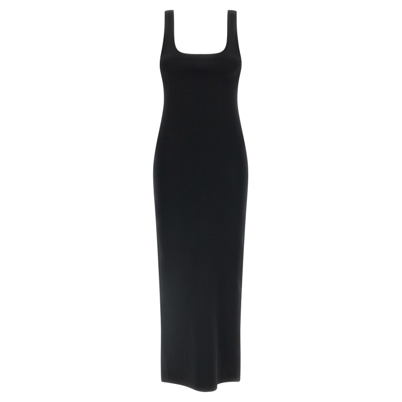 Squared neckline dress