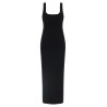 Squared neckline dress