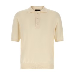 Cotton knit polo shirt