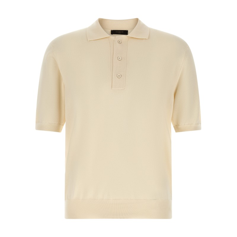 Cotton knit polo shirt