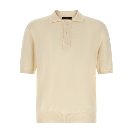 Cotton knit polo shirt