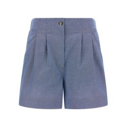 Chambray cotton shorts