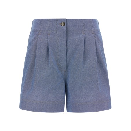 Chambray cotton shorts