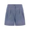 Chambray cotton shorts