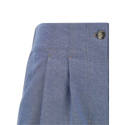Chambray cotton shorts