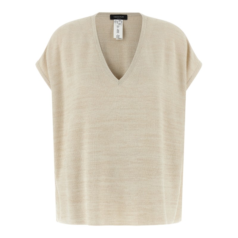 Lamé thread sweater