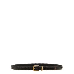 Stretch leather belt
