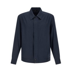 Linen wool blouson