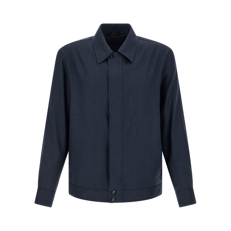 Linen wool blouson