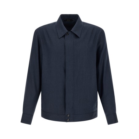Linen wool blouson