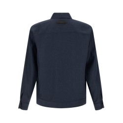 Linen wool blouson