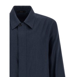 Linen wool blouson