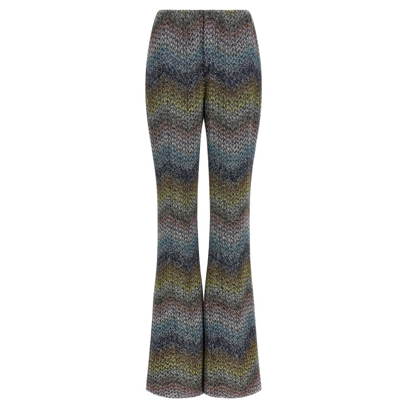 Lamé viscose pants