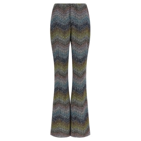 Lamé viscose pants