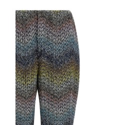 Lamé viscose pants