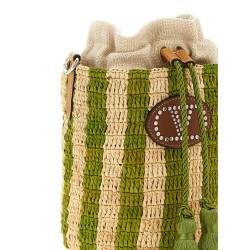 Valentino Garavani raffia small bucket bag