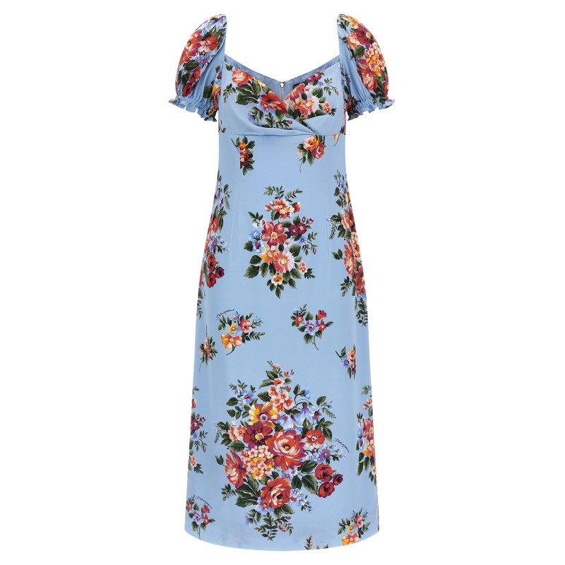 'Mazzo di fiori' print dress