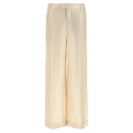 Lamé linen pants
