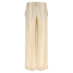 Lamé linen pants