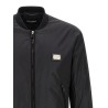 Logo plaque bomber jacket