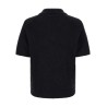 Bouclé knitted polo shirt