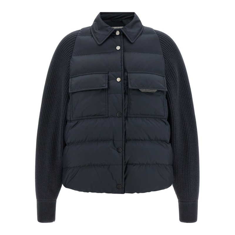 'Shiny Flap Detail' down jacket