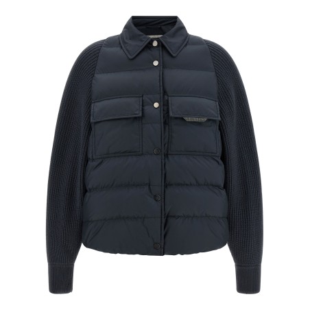 'Shiny Flap Detail' down jacket