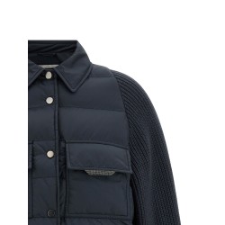 'Shiny Flap Detail' down jacket