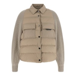 'Shiny Flap Detail' down jacket