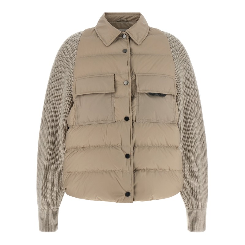 'Shiny Flap Detail' down jacket